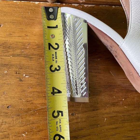 Coach Cream Leather Slingback Heels - Picture 8 of 8